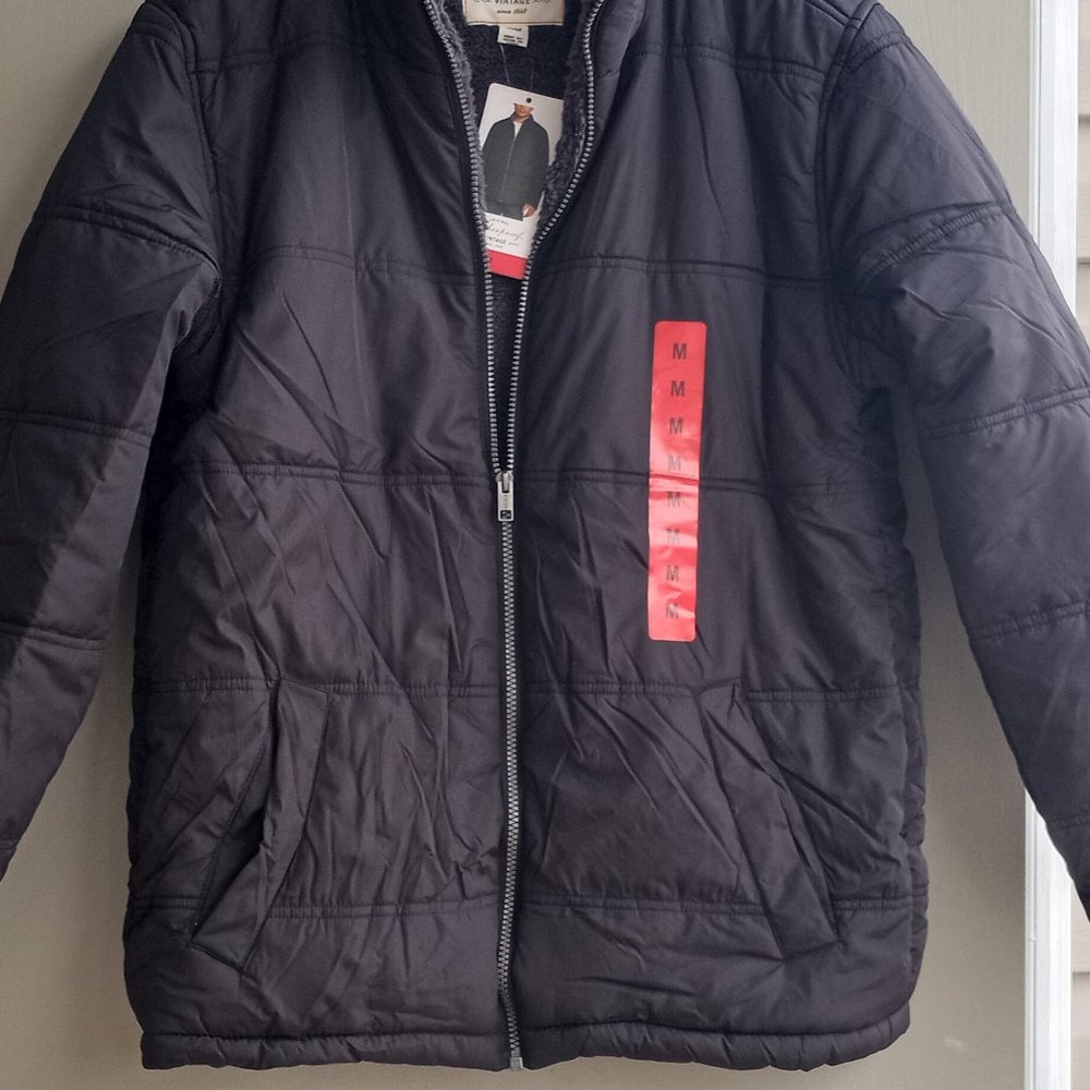 Weather-Proof Front-Zipper Black Jacket
